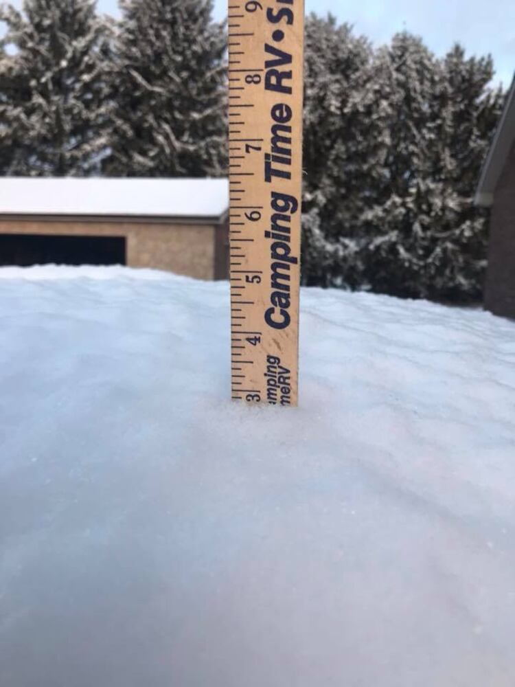 PHOTOS: Miami Valley gets a coating of snow  in April (User-submitted photo)