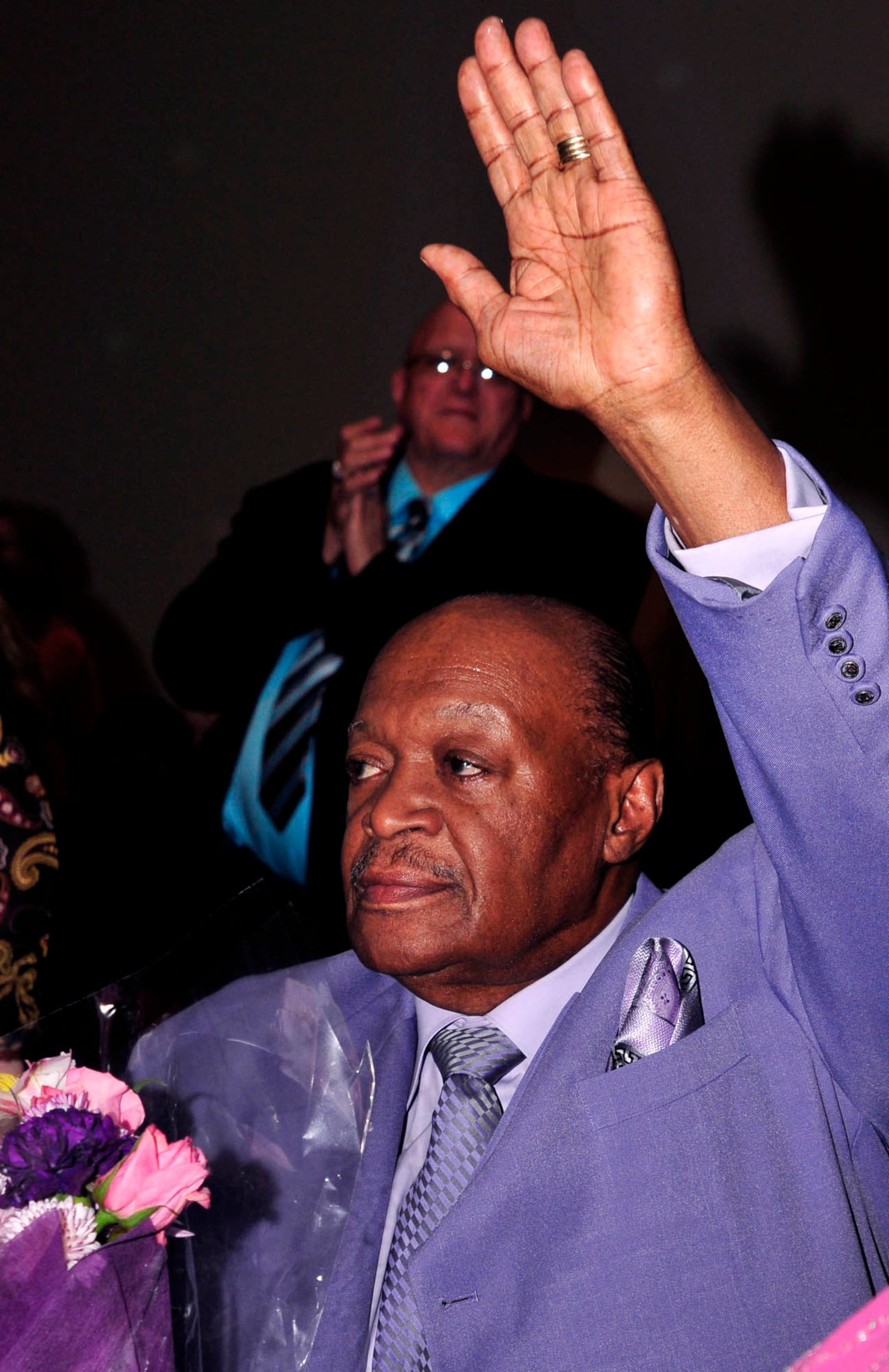 Bishop Pringle reacts after being named the Middetown Teachers' Association's "Friends of Education" Award winner at the group's annual banquet on Thursday, April 22, 2010. FILE