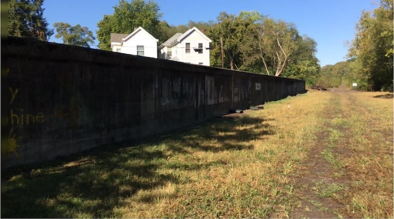 Along the path of the proposed Beltline hiking/biking path through Hamilton’s West Side, there is such serenity it is possible to hear the sounds of Two Mile Creek, even on days the water isn’t rushing. MIKE RUTLEDGE/STAFF