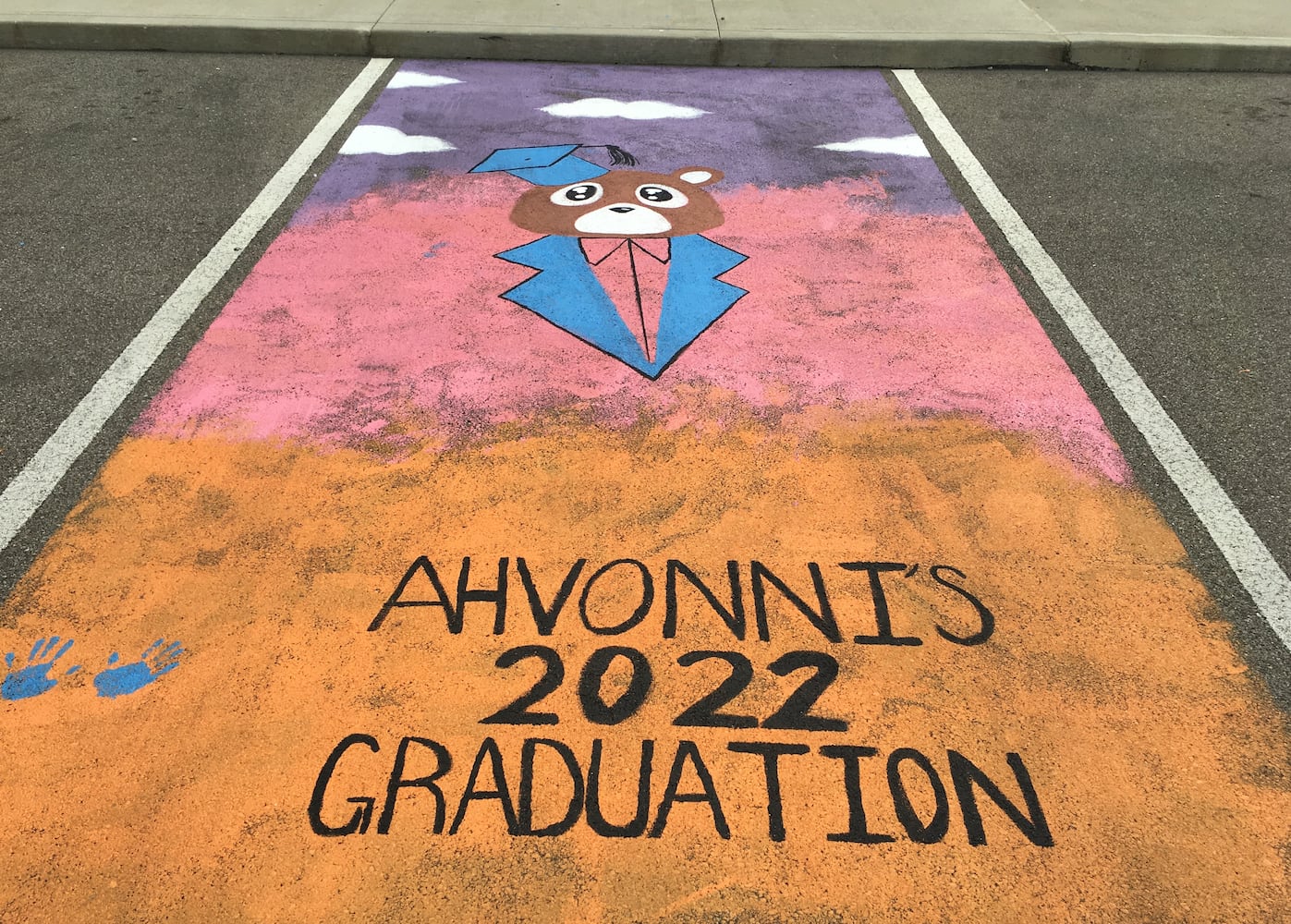 Middletown High School Seniors painted their parking lot spaces for the '21-22 school year.