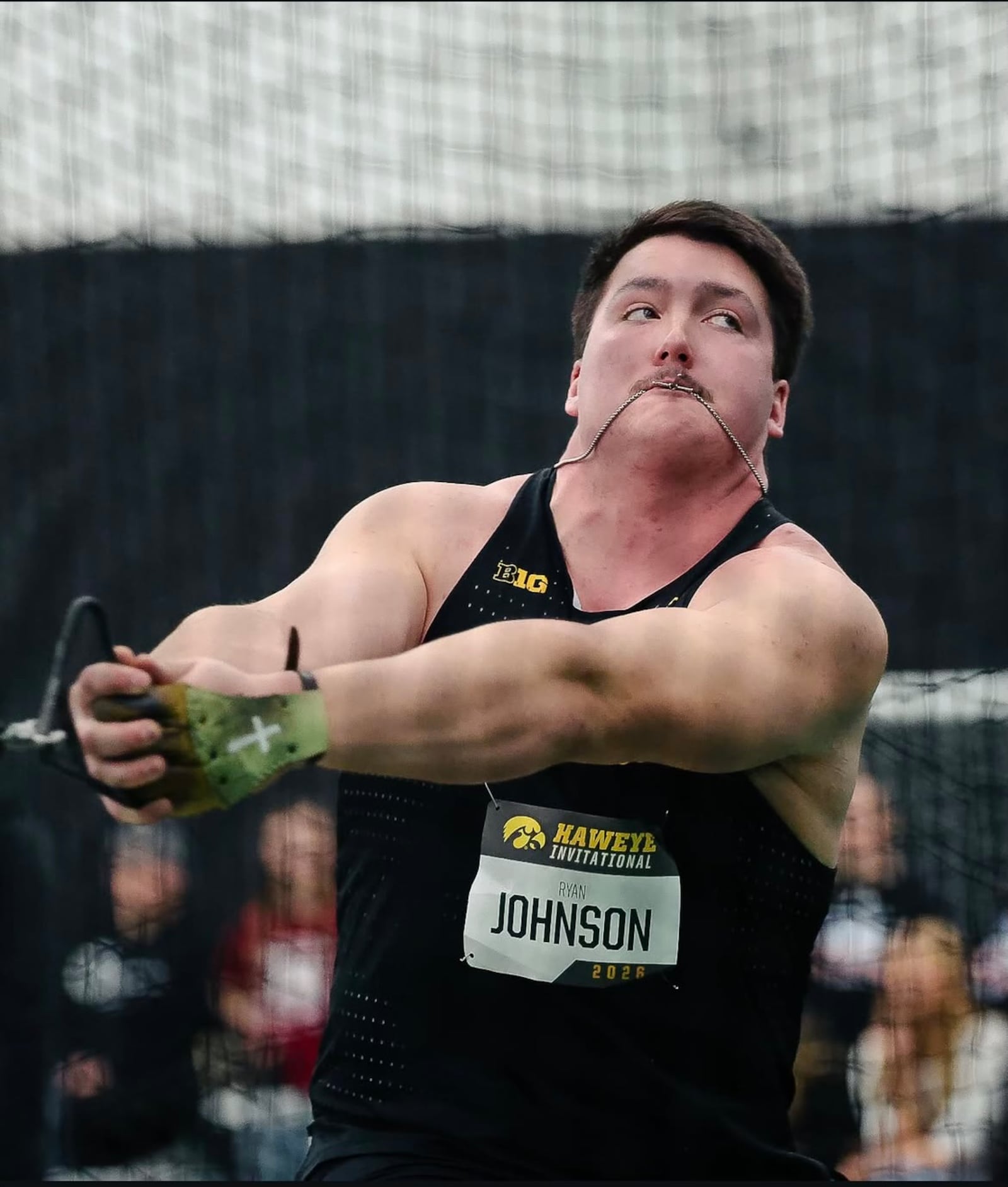 Ryan Johnson, a 2023 Springboro High School graduate and junior at Iowa University, is a two-time Big 10 champion in the weight throw. He recently won the NCAA title with the fourth longest throw in world history. SUBMITTED PHOTO