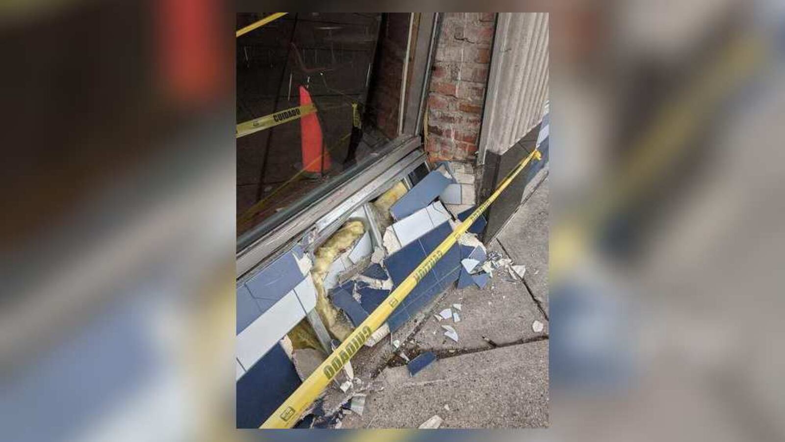 Triple Moon Coffee Company, 1100 Central Ave., opened this morning after it was hit by a car Sunday night. Heather Gibson, the owner, said she felt “blessed” the was shop was closed when the accident occurred. CONTRIBUTED PHOTO