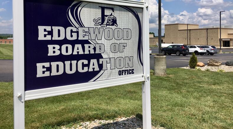 An Edgewood Schools custodian, who along with officials in his school district is the target of sexual harassment federal lawsuit, was previously suspended for inappropriate and unprofessional language, according to district records obtained by the Journal-News.