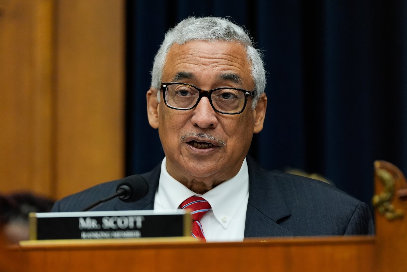 Rep. Bobby Scott, D-Va., speaks during a House Education and Workforce hearing, Thursday, June 5, 2025, on Capitol Hill in Washington. (AP Photo/Julia Demaree Nikhinson)