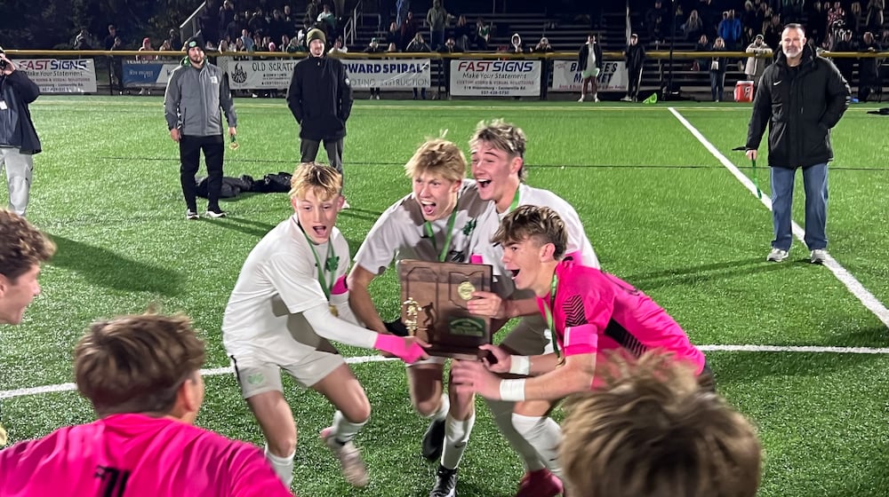 The Badin High School boys soccer team beat Turpin on penalty kicks in a Division III regional final on Sunday night at Centerville. CHRIS VOGT / CONTRIBUTED