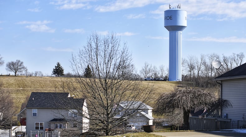After discovering a leak in one of Monroe's three water towers, city officials drained about 400,000 gallons of water, said Gary Morton, director of public works. He said a small hole was discovered in the pipe and it will be repaired. NICK GRAHAM/STAFF