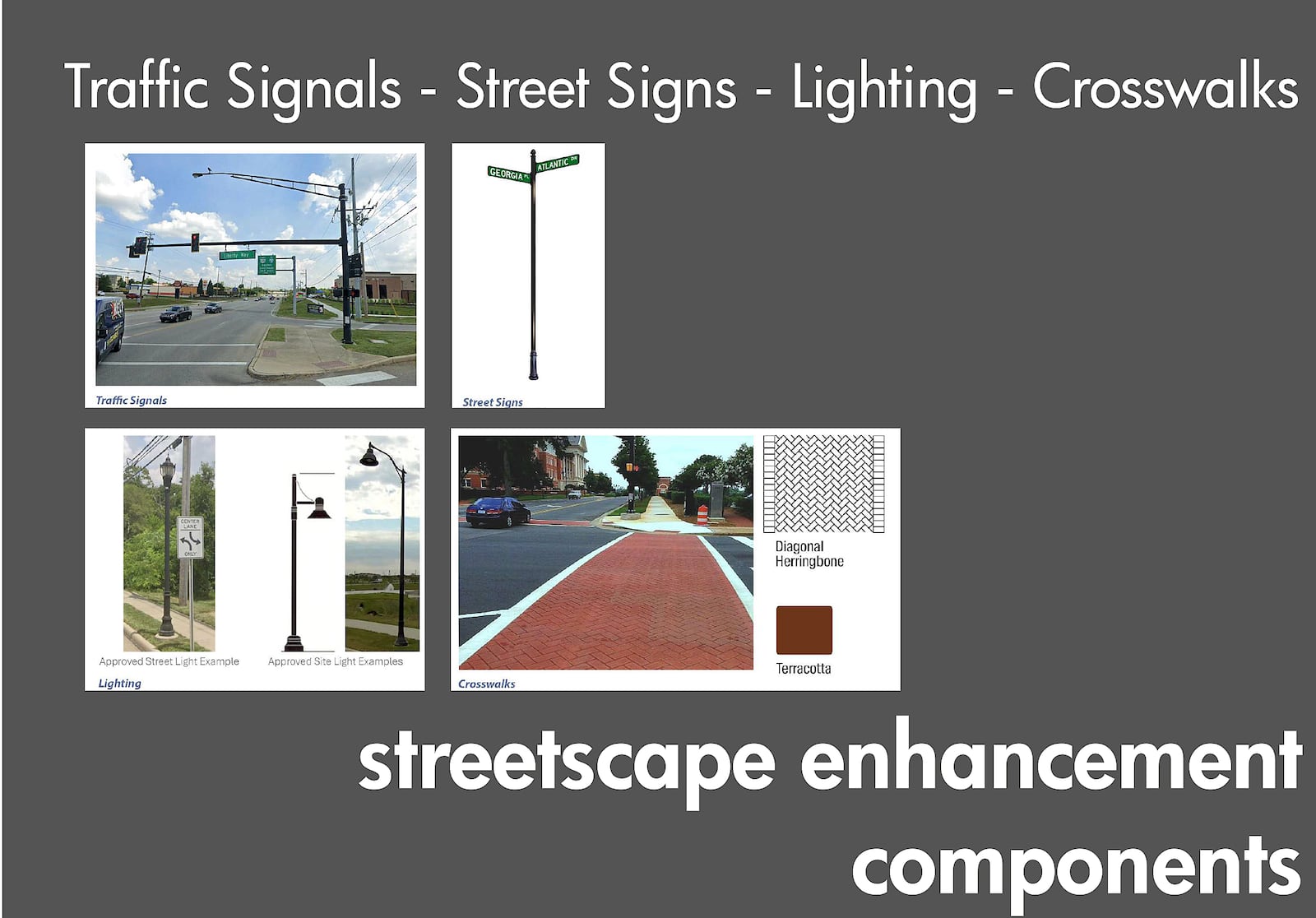 These are examples of streetscape elements included in the recently adopted streetscape master plan for Liberty Twp. LIBERTY TWP./CONTRIBUTED