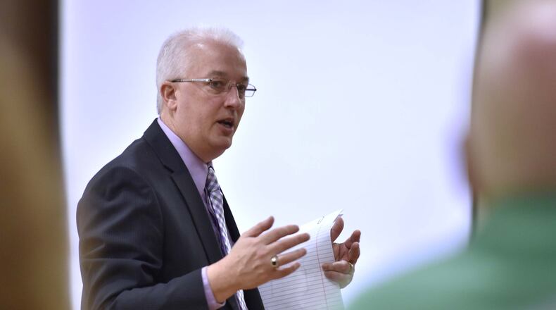 After a Journal-News report about Middletown Councilman Dan Picard’s suggestion the city’s public safety services not respond to some overdose calls, officials spent the last several days answering questions from national media outlets, City Manager Doug Adkins (pictured) said. NICK GRAHAM/STAFF 2016