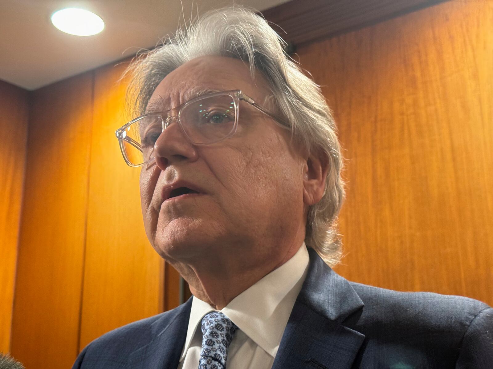 Attorney John Robbins, an attorney for 22-year old Damien McDaniel, pictured at the Jefferson County Courthouse, in Birmingham, Ala., Tuesday, June 17, 2025. (AP Photo/Safiyah Riddle)