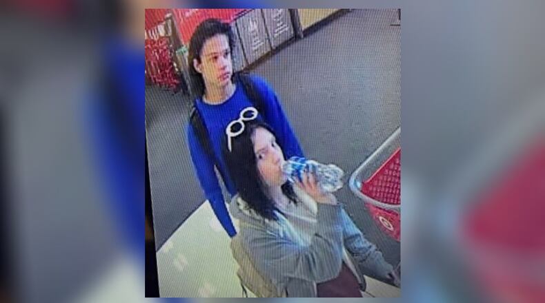 Logan Scott Dunn and Ella Janelle Cecrle, both teens who are missing and considered runaways, were seen Feb. 23, 2023 after dying their hair black at a South lebanon Target. CONTRIBUTED