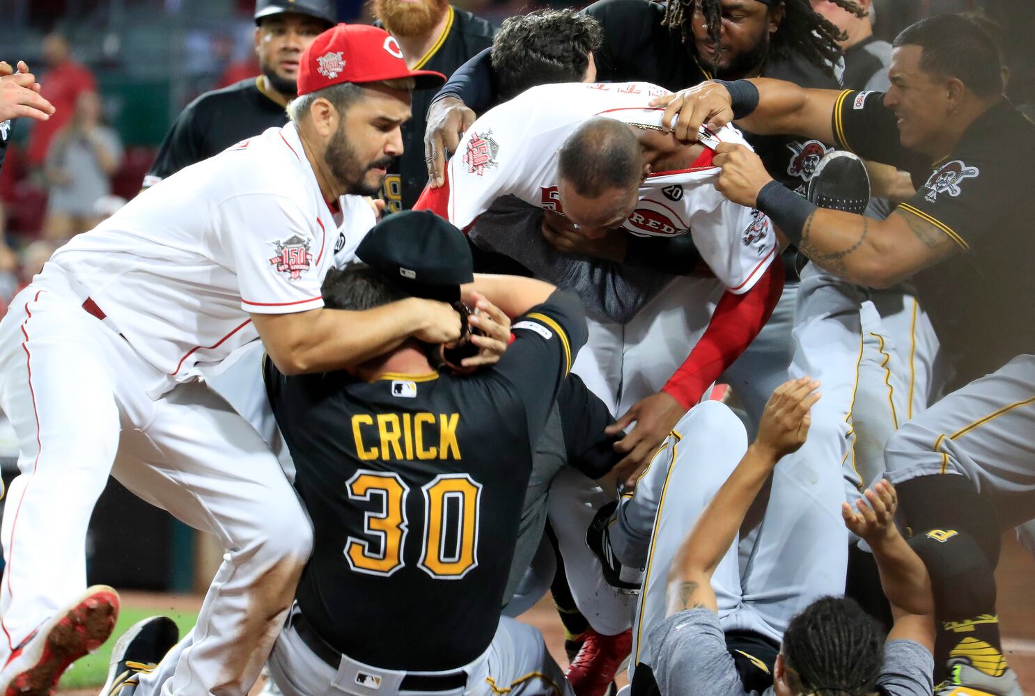 PHOTOS: Reds vs. Pirates brawl
