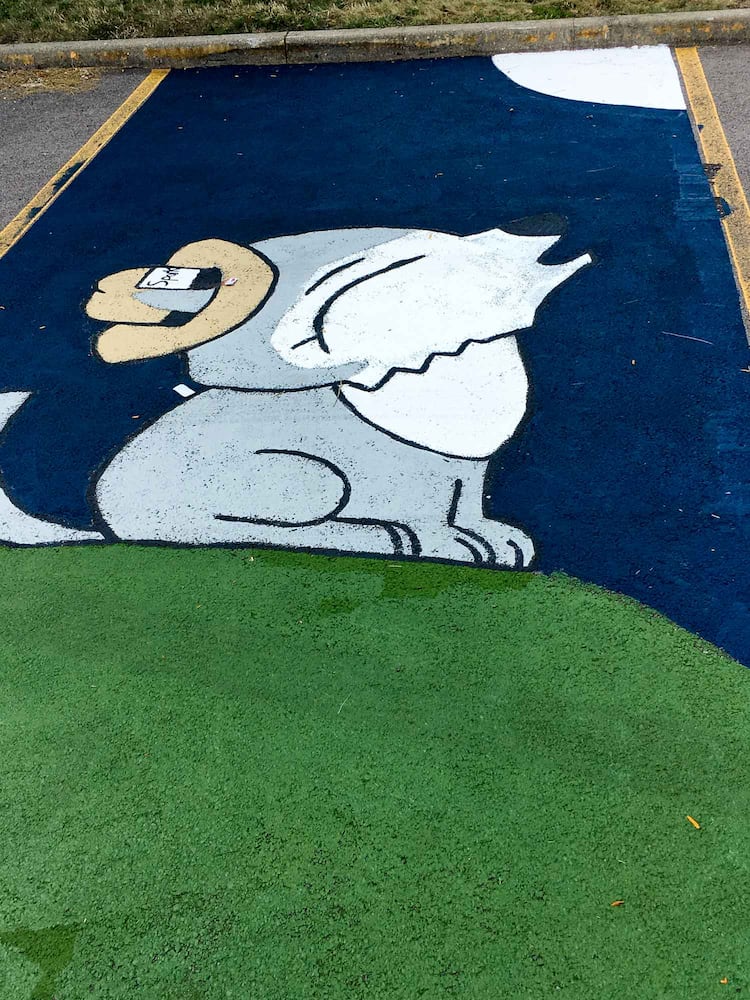 PHOTOS Lakota East seniors paint parking spots