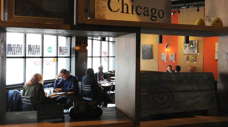 People enjoying lunch Tuesday Jan. 25, 2022 at the Wheat Penny Oven and Bar located at 515 Wayne Ave. MARSHALL GORBY\STAFF