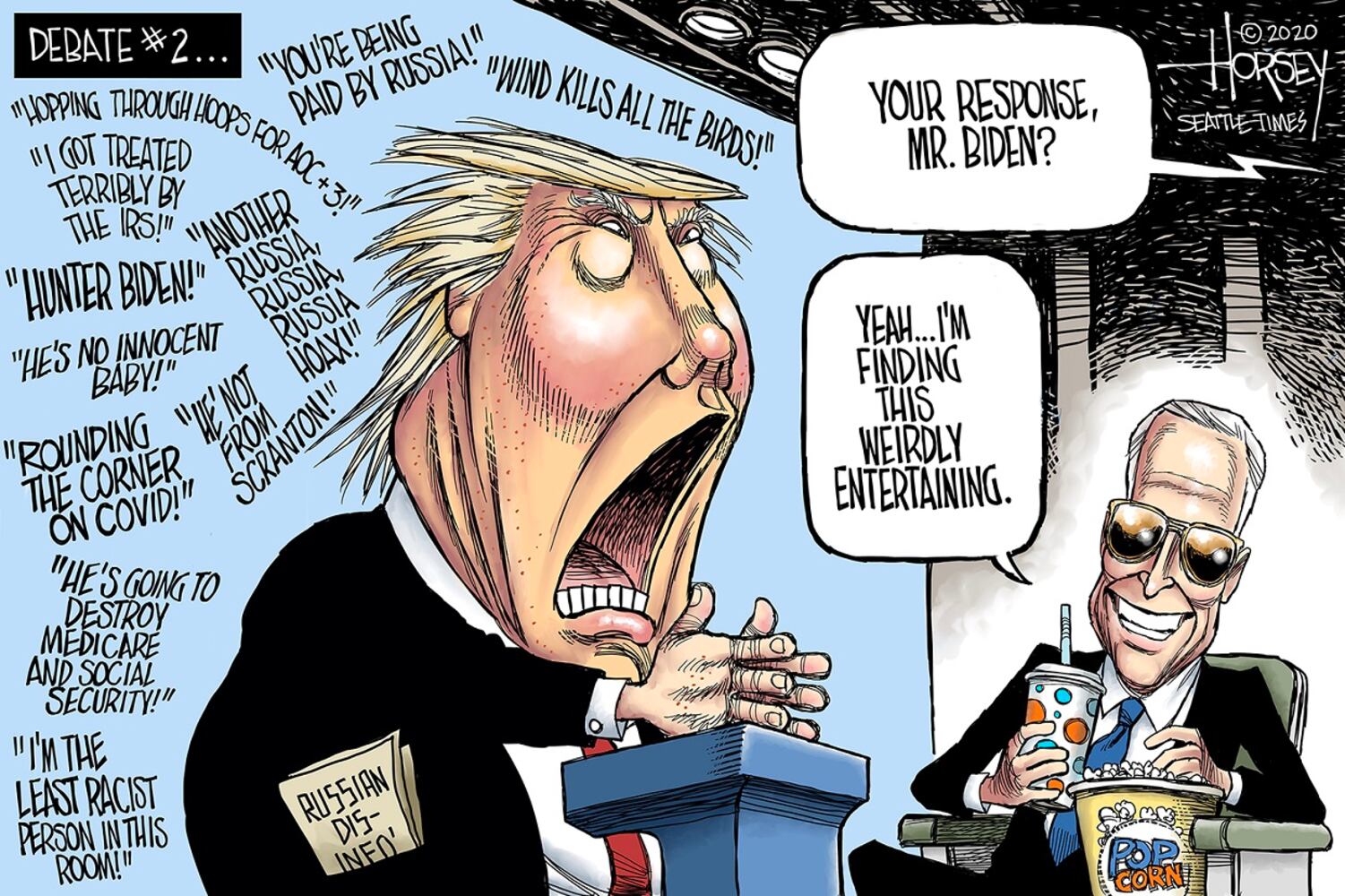 Week in cartoons: The final debate, Jeffrey Toobin and more