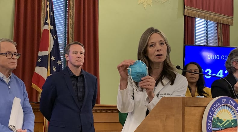 Ohio Department of Health Director Dr. Amy Acton said Ohio is facing a shortage of N95 and surgical masks needed to respond to the coronavirus pandemic.