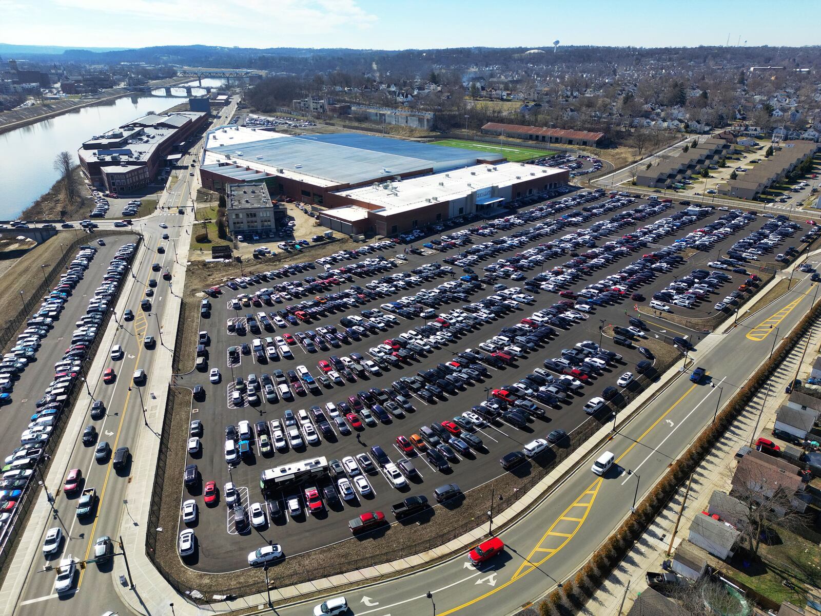 The first large tournament at Spooky Nook Sports at Champion Mill on B Street in Hamilton drew 15,000 people for volleyball Feb. 11, 2023. NICK GRAHAM/STAFF