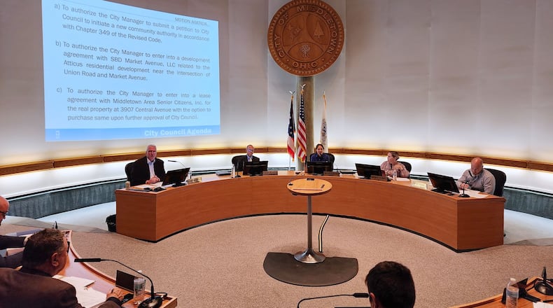 Three of the five Middletown City Council members have decided not to seek re-election on Nov. 7. Mayor Nicole Condrey, center, Vice Mayor Monica Thomas, to her left, and Tal Moon, to her right, gave different reasons for not running. NICK GRAHAM/STAFF