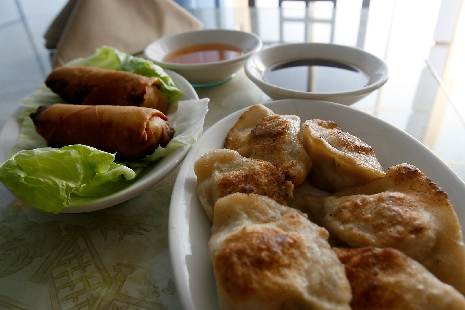 Hamilton's Chinese Lantern hand makes all of their dishes including their Imperial Egg Rolls and Pot Stickers.
