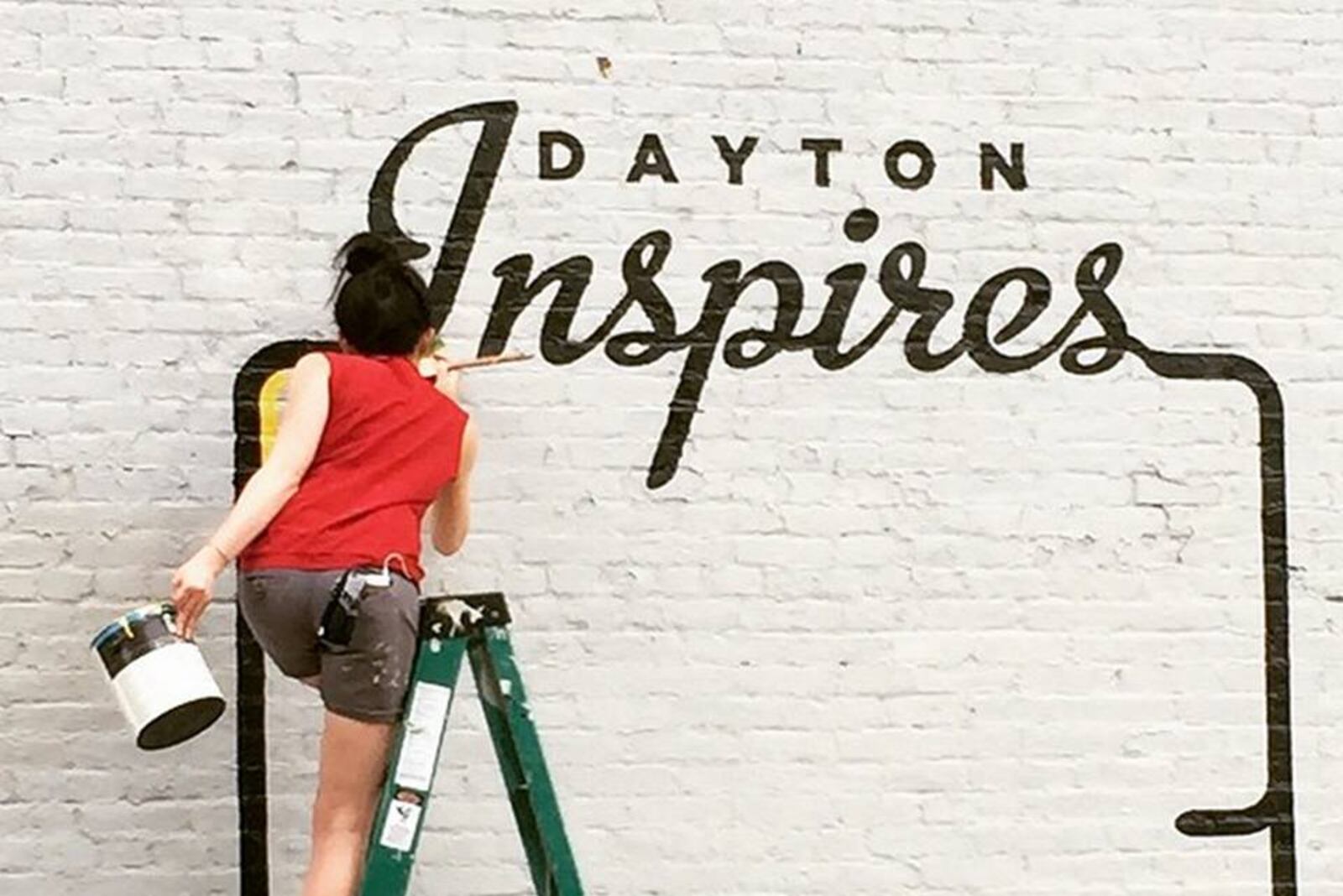 Next time you're in the Oregon District, check out the #DaytonInspires selfie wall on the outside of Brim on East Fifth Street, painted by Dayton-based artist Atalie Gagnet. (Source: Libby Ballengee, Facebook)