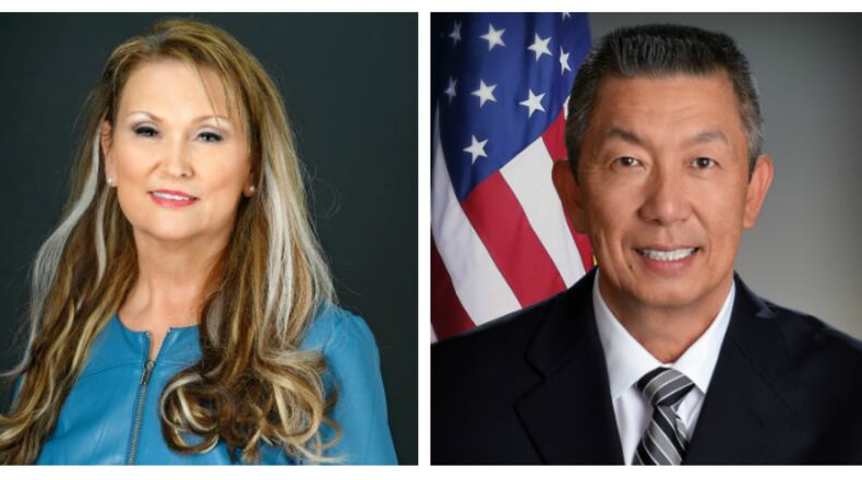 Pictured are the GOP’s announced Ohio Senate candidates: From left, Ohio Rep. George Lang, R-West Chester Twp., Ohio Rep. Candice Keller, R-Middletown, and West Chester Twp. Trustee Lee Wong. PROVIDED
