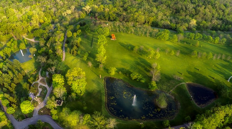 The Pyramid Hill Sculpture Park & Museum, as seen from above. It has more than 60 large sculptures. PROVIDED