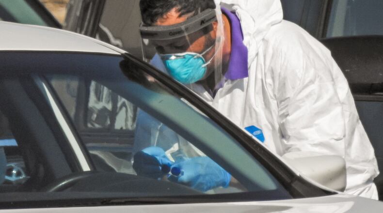 A free pop-up coronavirus testing event is from 10 a.m. to 2 p.m. Friday at The City of Promise Church in Fairfield. The Butler County General Health District arranged a pop-up community COVID-19 testing site July 3, 2020, in the parking lot next to ALDI at the corner of Patterson Boulevard and Pleasant Avenue in Fairfield. NICK GRAHAM / STAFF