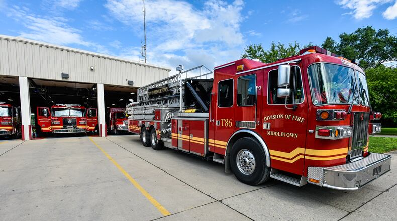Middletown residents will vote on a levy May 3, 2022 that would generate $16.8 million to build four fire station, including fire headquarters. Fire headquarters would move from Roosevelt Boulevard to a 3.6-acre site at Yankee Road and Cherry Street. NICK GRAHAM/STAFF