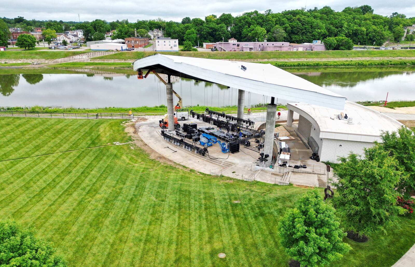 RiversEdge Amphitheater at Marcum Park in Hamilton. NICK GRAHAM/STAFF