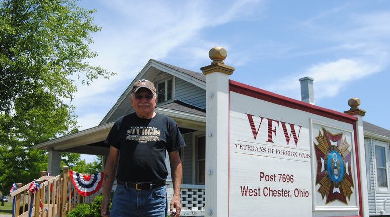 West Chester VFW Post 7696 Commander Ron Dzikowski stands outside the post’s renovated home at 8778 Cincinnati-Dayton Road in West Chester Twp. Dzikowski has been named the Veteran of the Year by the Butler County Veterans Service Commission. ERIC SCHWARTZBERG/STAFF