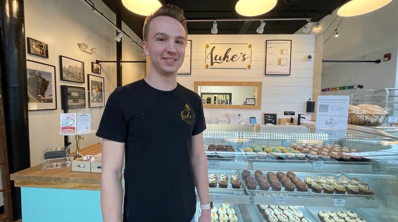 Luke’s Custom Cakes owner Luke Heizer also gary is up for a $20,000 forgivable loan through city of Hamilton. The loan will help with the expansion of his high Street location in downtown Hamilton. MICHAEL D. PITMAN/STAFF
