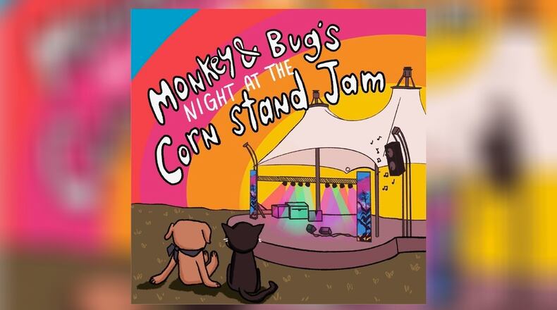 Scott Smallwood is the author of “Monkey & Bug’s Night at the Corn Stand Jam,” and Heather Tebbe is the artist. Both are locals. CONTRIBUTED