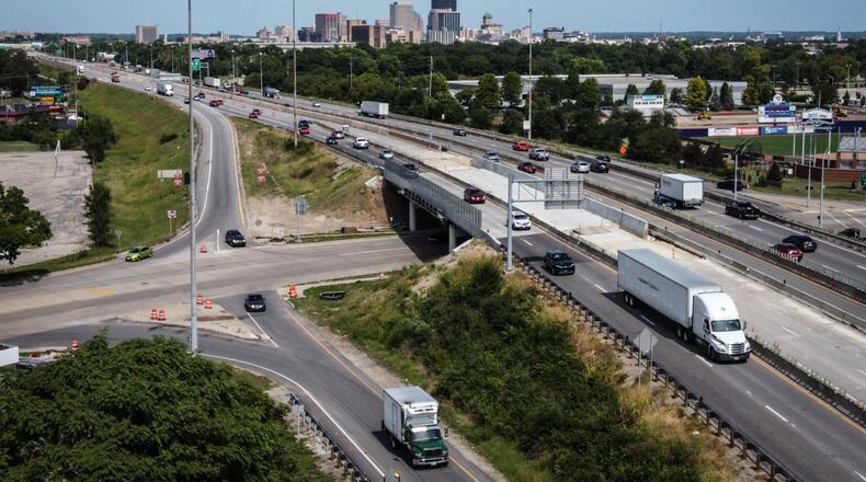 Interstate 75 north and south at Edwin C Moses Blvd.. JIM NOELKER/STAFF