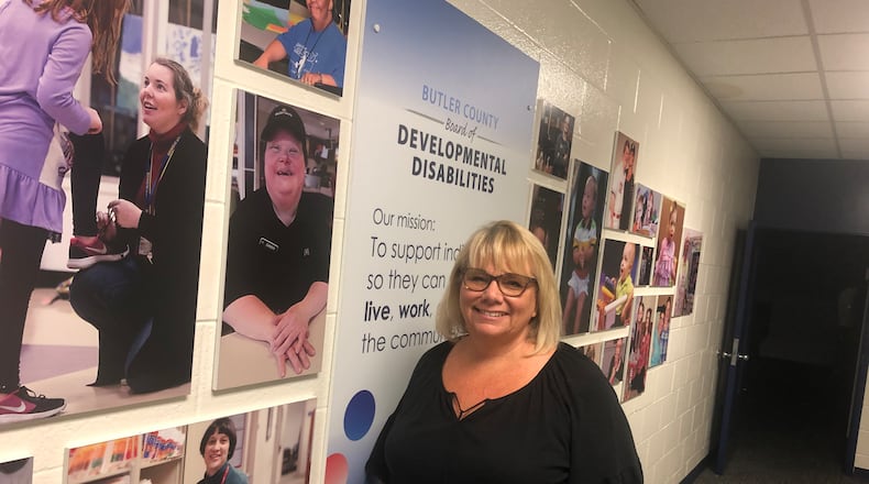 Connie Mehlman serves as community outreach coordinator at the Butler County Board of Developmental Disabilities. RICK McCRABB/STAFF