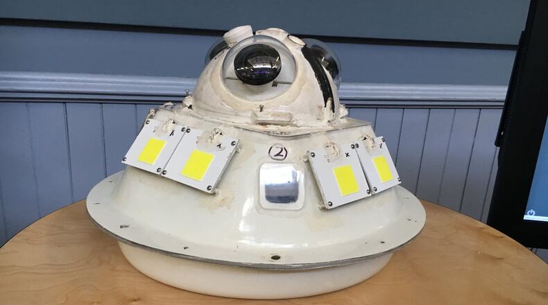 Drop Water, based in Menlo Park, Calif., produces vending machines that dispense local tap water in compostable packages. The machines can also provide flavors, add vitamins and caffeine, and can provide the drinks at varying temperatures. MIKE RUTLEDGE/STAFF