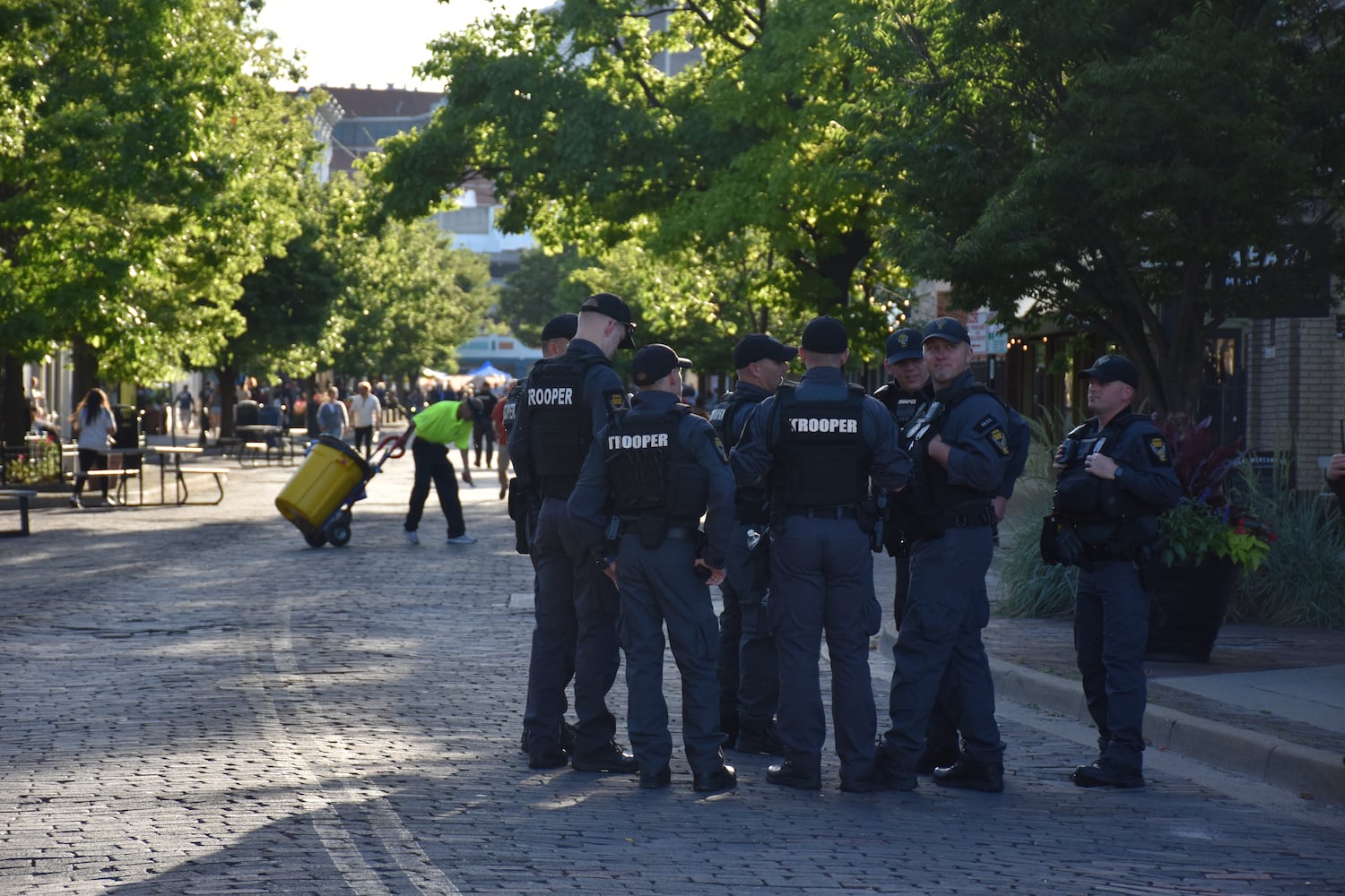 Police presence in Oregon District during NATO assembly