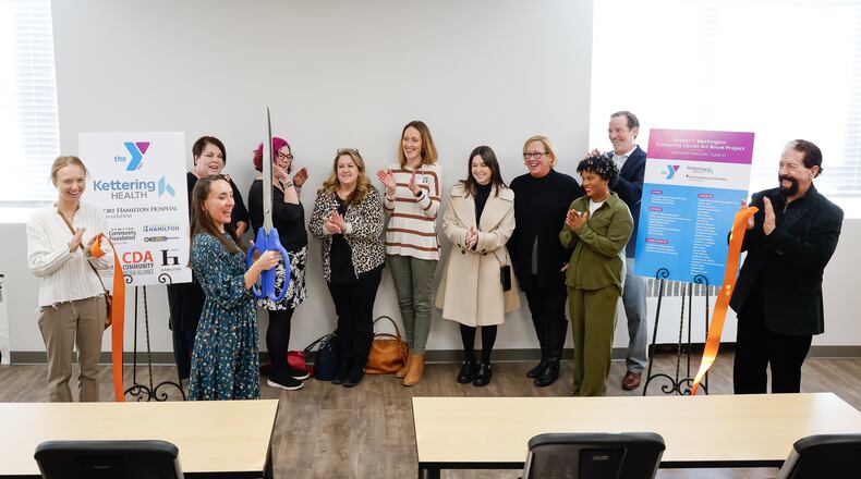 The Great Miami Valley YMCA held a ribbon cutting for the newly renovated art room at the Booker T. Washington Community Center. The project was conceived by the Leadership Hamilton Class of 31 and made possible by many donations from local businesses and private donors. NICK GRAHAM/STAFF