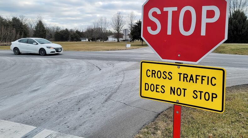 The Ohio Department of Transportation (ODOT) was awarded $2.3 million toward the construction of a single-lane roundabout at the intersection of Ohio 122 and Elk Creek Road in Butler County. The project is slated to begin in 2024. NICK GRAHAM/STAFF