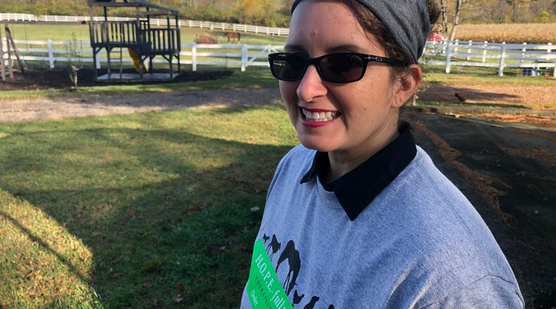 Christa Carrero, 41, recently opened Healing Order Peace Encouragement (HOPE)-Full Pastures Therapeutic Farm on six acres on Ross Hanover Road. RICK McCRABB/STAFF