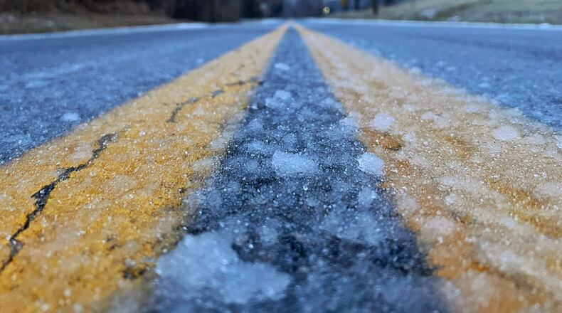 A wintry mix of mostly sleet covered the Butler County area Thursday, Feb. 3, 2022. NICK GRAHAM/FILE