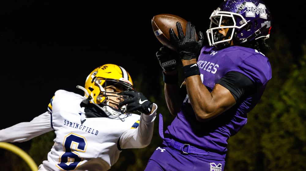 Middletown defeated Springfield 14-0 in their Division I, regional semifinal playoff football game Friday, Nov. 14, 2025 at Barnitz Stadium in Middletown. NICK GRAHAM/STAFF