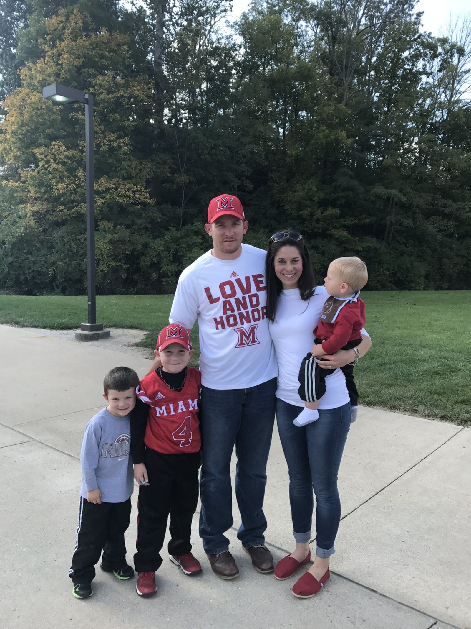 The Richardson Family (left to right): Jase, Quintin, Jake, and Abby holding Grant. CONTRIBUTED PHOTO