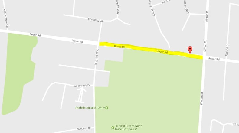 A water main break has closed Resor Road between Augusta Boulevard and Winton Road in Fairfield. (Google maps)