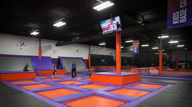 A jumping area at Altitude Trampoline Park, which plans to open a new location in Warren County’s Deerfield Twp. in early 2018. STAFF FILE PHOTO