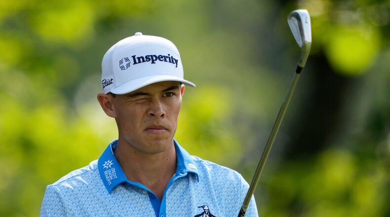FILE - Johnny Keefer prepares to tee off on the 13th hole during the first round of the U.S. Open golf tournament at Oakmont Country Club Thursday, June 12, 2025, in Oakmont, Pa. (AP Photo/Carolyn Kaster, File)