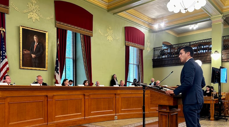 House Minority Leader Dani Isaacsohn, D-Cincinnati, makes the case for his party's proposed congressional map in front of the Ohio Joint Committee on Congressional Redistricting. September 22, 2025.