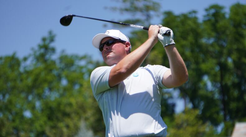Kyle Hodges tees off in the final round of the Hamilton City Golf Championship on Sunday at Potter's Park Golf Course.
Chris Vogt/CONTRIBUTED
