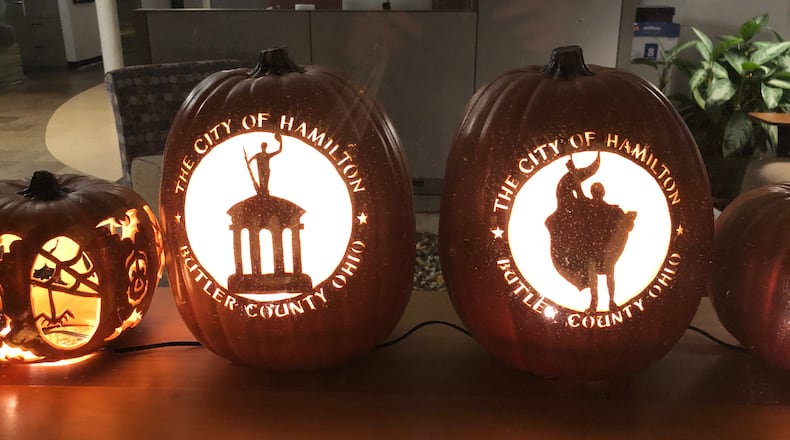 Downtown Hamilton and Main Street are preparing for a physically distanced Operation Pumpkin this year. MIKE RUTLEDGE/STAFF