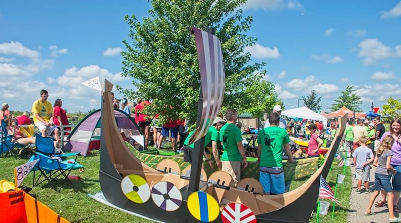 The 2017 Crazy Cardboard Regatta included 38 competing boats at VOA Park.
