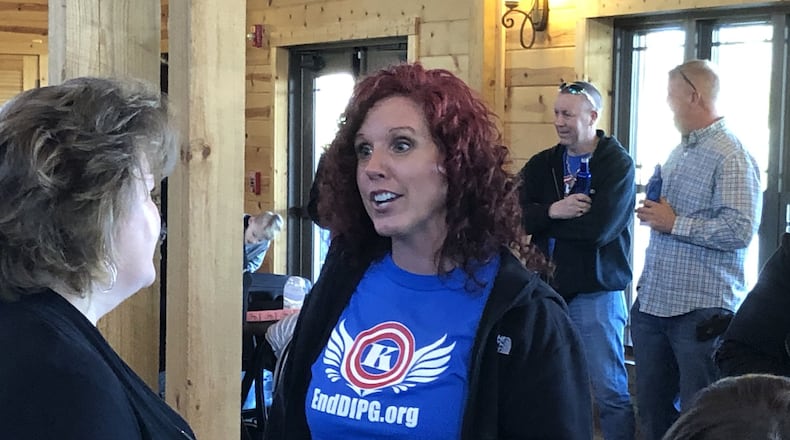 Rebecca Bradley said she’s amazed the community still supports her cause to fund a care for DIPG, a rare brain cancer that killed her son, Kyler, four years ago. RICK McCRABB/STAFF