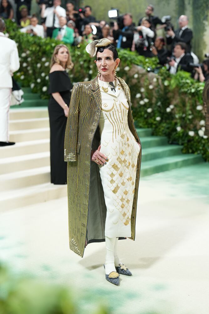 Amy Fine Collins at the Metropolitan Museum of Art's Costume Institute benefit gala in New York, May 6, 2024. (Amir Hamja/The New York Times)